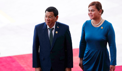Sara Duterte with Rodrigo Duterte